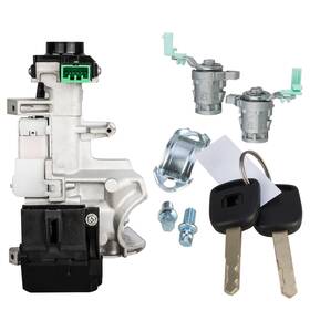 3mirrors 20042hd03 Ignition Switch Assembly And Left/right Door Compatible With Honda Civic Accord