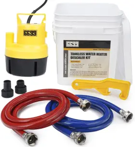 6699 313035646625 Tankless Water Heater Flushing Kit Includes 1/4hp Submersible Utility Pump