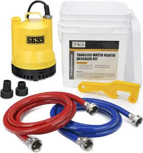 6699 Sub1100kit02 Tankless Water Heater Flushing Kit Includes 1/6hp Submersible Sump Pump 1100gph