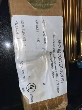 R105804024 A. O. Smith 100109163 Ao 9003362005 6 Elements 4000v/480v Apcom Conversion Kit 1023c
