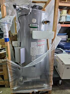 A. O. Smith 100119118 81 Gallon Propane Commercial Water Heater Natural Gas199k Btu New 120v