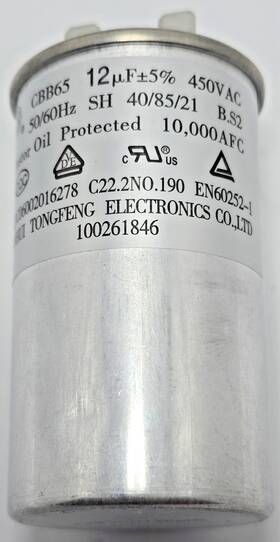 A. O. Smith 100261846 A.o. Oem Run Capacitor 100358471 12uf 450v Voltex Hptu New
