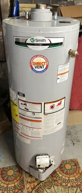 100274331 A. O. Smith Ao Automatic Storage Water Heater / Brand New With 50 Gallon Direct Vent
