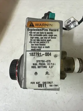 182791-004 A. O. Smith Water Heater Gas Valve