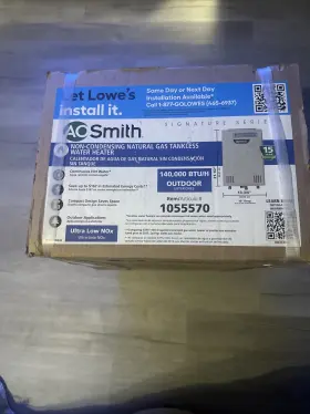 Gt15-110u-0 A. O. Smith A.o. Tankless Water Heater 140 000 Btu Model #gt15-110u-0