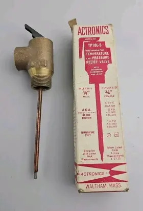 Tp10l-5 Actronics Vintage Bronze Automatic Temperature And Pressure Relief Valve