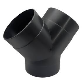 Aimcoco F2412pyg001 3 Inch Y Shape Duct Joiner Pipe 75mm Outlet Connector Heater Warm Black