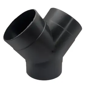 F2412pyg001 Aimcoco 3 Inch Y Shape Duct Joiner Pipe 75mm Outlet Connector Heater Warm Black