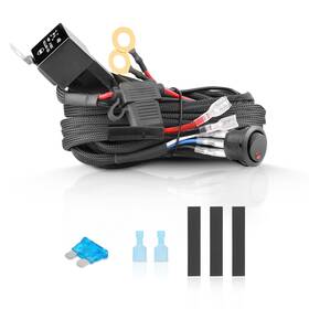 Akd Part 309003n Led Light Bar Wiring Harness Kit - 12v 40a Relay Fuse Rock Switch For Off