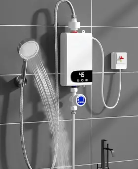 Alisasin 726323360026 Instant Water Heater Bathroom Kitchen Wall Mounted Electric Lcd