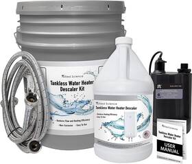 Allied Science 840140396898 Tankless Water Heater Flush Kit With Gallon Liquid Descaling Solution