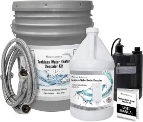 Allied Science 840140396898 Tankless Water Heater Flush Kit With Gallon Liquid Descaling Solution