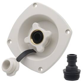 Ambuker Us3-fc13353w-z Rv City Water Inlet Connection Pressure Reducing Fill Hatch With Bras