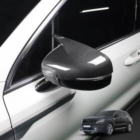 Amzcar Mq489 Abs Exterior Mirror Cover Side Rearview Cap Trim Compatible With