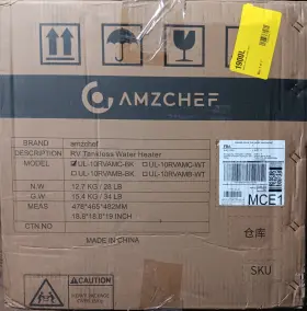 Ul-10rvamc-bk Amzchef Tankless Gas Rv Water Heater 65 000