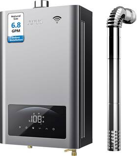 Apus 705353540646 Natural Gas Tankless Water Heater 140 000 Btu Indoor Installation Up To 6.8