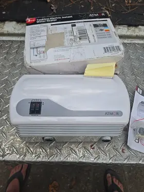 110voltage Atmor 857580003019 At-900-03 Tankless Water Heater Electric 3kw White