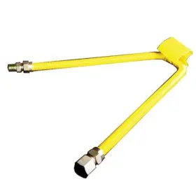 Avalon 855957145850 Ss Flex Gas Line 5/8 Inch X 24 Yellow With 1/2 Mip Fip Ends