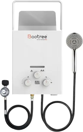 Baotree 313090263201 8l Tankless Water Heater Propane With Digital Display 2.11 Gpm Portable Instant