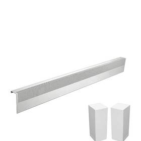 Baseboarders B07q7g2x68 Basic 6ft Galvanized Steel Slip-on Baseboard Heater Cover White