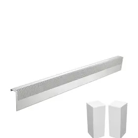 B07q7g2x68 Baseboarders Basic 6ft Galvanized Steel Slip-on Baseboard Heater Cover White