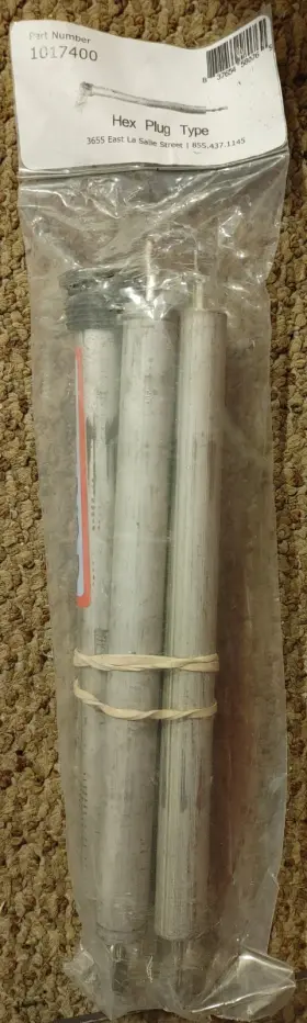 1017400 Blue Lightning 44 Inch Magnesium Anode Rod Hex Plug Flexible 4 Sections