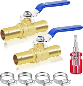 Boltigen 445035389349 5/8 Heater Hose Shut Off Valve 2pack In-line For Ho