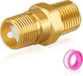 Boltigen 711181707175 Rv Water Heater Backflow Preventer 1/2 Inch Npt Double Male Thread Hot Heate