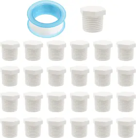 Jr220928009 Bonsicoky 25 Pcs Water Heater Drain Plug 1/2 Inch Npt White Plastic Compatibl