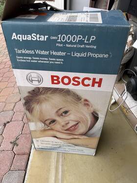 Bosch 1000p-lp Aquastar Gwh Tankless Water Heater Liquid Propane White