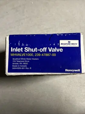 239-47887-00 Bradford White Whvalve100 Inlet Shut-off Valve - Water Heater Part