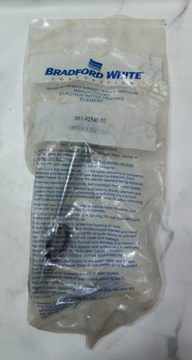 Bradford White 265-42540-02 120v 1500w Water Heater Element Screw In Rc01301512