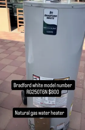Rg359t6n-394 Bradford White Rg259t6n New 50 Gallon Water Heater Gas