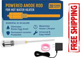 Branded 445010930917 Powered Anode Rod For Hot Water Heater Stops Corrosion And Eliminates Rotten Eg