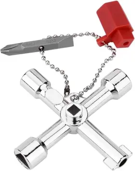 A64000001 Branded 4 Way Cross Key Multi-functional In 1 Universal Utilities With Bit Type E