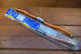 Ps00-18 Brasscraft 2 Copper And Brass Flexible Water Heater Supply Connectors 3/4 Inch X 18