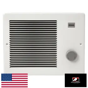 B0002ytlbi Broan-nutone Wall Heater White Grille Adjustable Thermostat 750/1500w 120/24