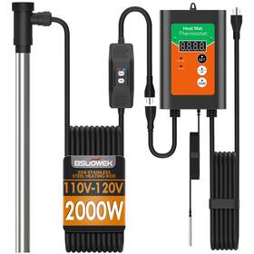 Bsuowek Bs-ss-2000w-lcwk 2000w Immersion Water Heater - Portable Electric With Intelligent Temp