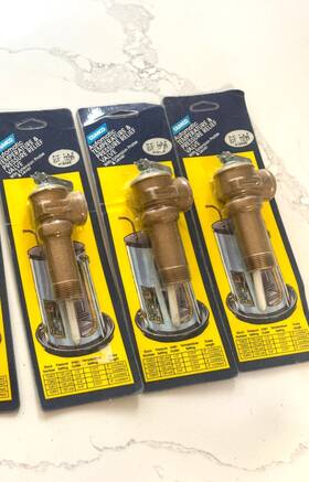 Camco 10495 Lot Of 3 Nos Temperature Pressure Relief Valve 3/4 Inch X 4 Probe Rv