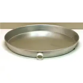 Camco 445029749746 24 Inch Aluminum Water Heater Pan With Pvc Fitting
