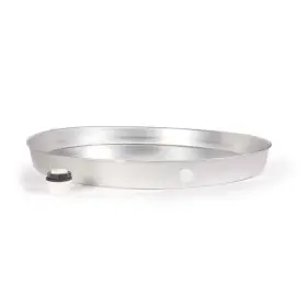 481024 Camco 24 Inch Aluminum Water Heater Pan With Pvc Fitting