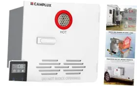 Camplux 850059019474 Classic Rv Tankless Water Heater 65 000 Btu 2.64 White Series