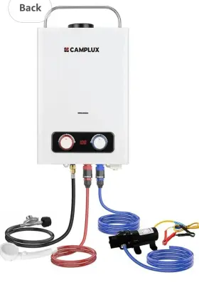 Bd158p43 Camplux Enjoy Outdoor Life 1.58 Gpm Portable Tankless Water Heater With Pump Kit Propane