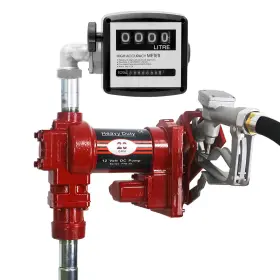 Pp0008 Caqeg 20gpm 12v Dc Fuel Transfer Pump Gasoline With Nozzle Kit For Gas Diesel