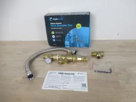 24643z Cash Acme Tank Booster Pro Electric/gas Brass Water Heater Used