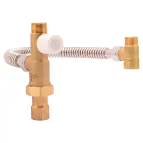 398764 Cash Acme Water Heater Tank Booster Brass Copper Metallic Doubles Supply