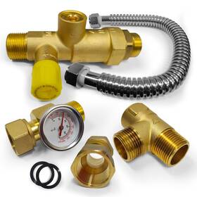 Charman Manufacturing 847877099306 3/4 Inch Tank Booster Water Heater Thermostatic Mixing Valve With Corrugated Hos