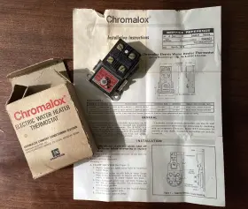 R-5135c Chromalox 41114-1 Vintage Electric Water Heater Thermostat With Instructions