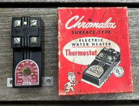 R5116 Chromalox Vintage Electric Water Heater Thermostat Double Pole Nos