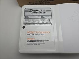 Chronomite 832325015894 Electric Tankless Water Heater M-20l/208-i 104f